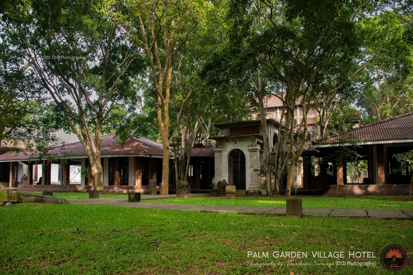 Palm Garden Village hotel with lush palm-lined pathways